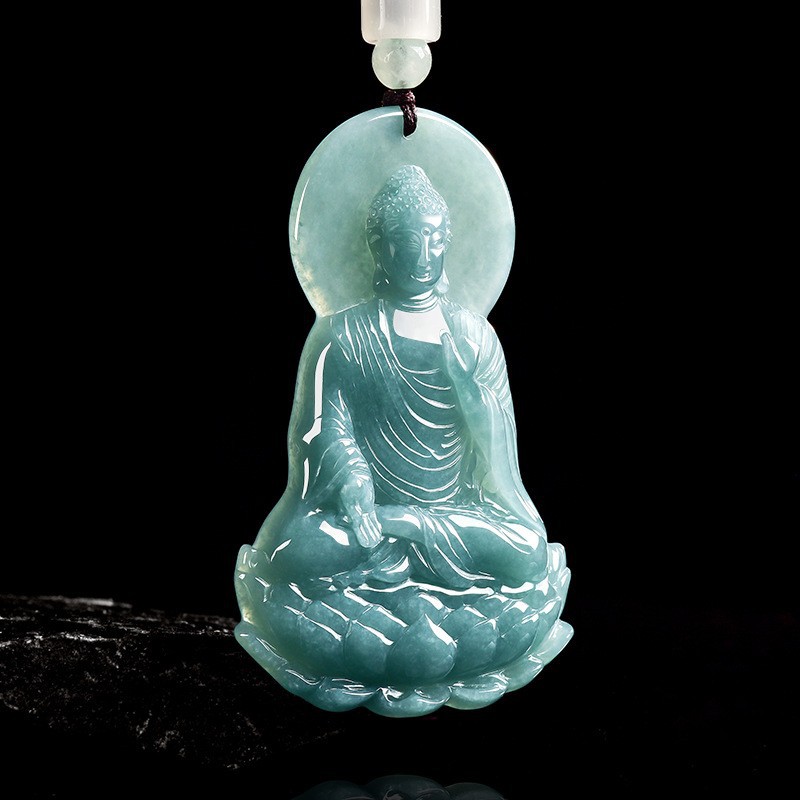 Women Accessories To Gift - หยกพม่าธรรมชาติพระพุทธรูปจี้สร้อยคอแฟชั่นหยกแท้เครื่องประดับหรูหราเครื่องรางอุปกรณ์เสริมของขวัญสำหรับผู้หญิง