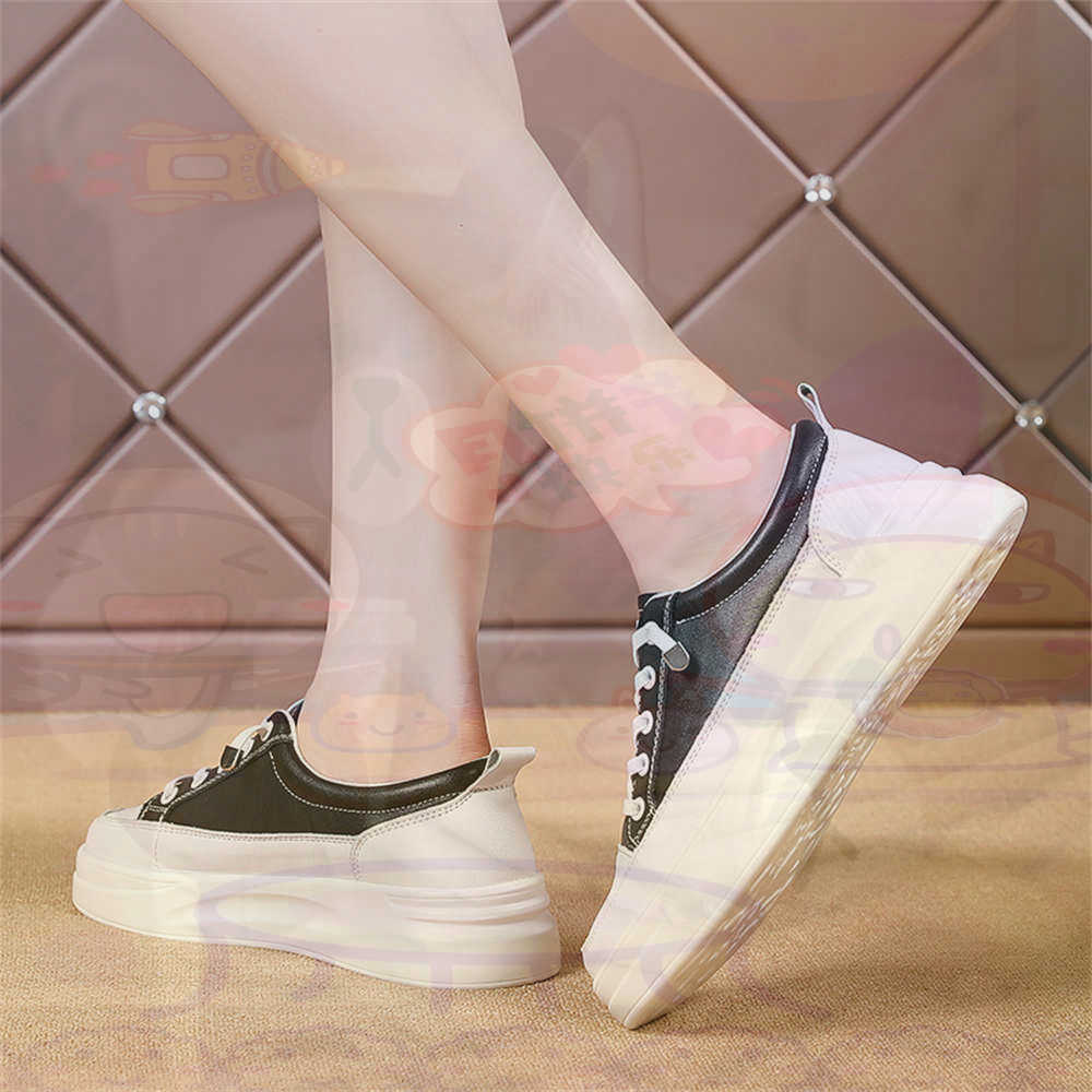 Women Accessories Business Name Ideas - LACE-up Chunky Loafers ผู้หญิงสเก็ตบอร์ดกีฬารองเท้าตะกร้ารองเท้าผ้าใบจริงแบบพกพาข่าวตะกร้า Teni ที่มีคุณภาพสูง