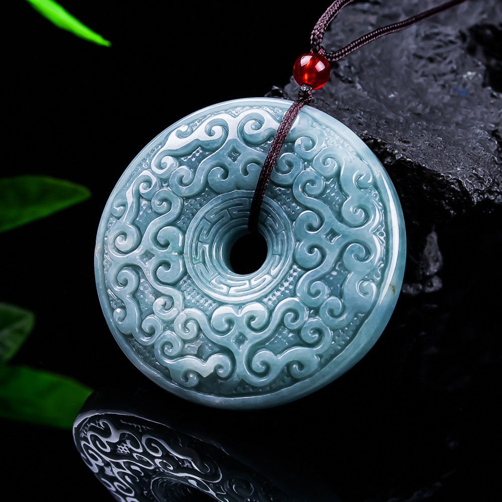 Women Accessories To Gift - หยกพม่าธรรมชาติจี้ดอกไม้สร้อยคอเครื่องประดับวินเทจออกแบบหรูหราอุปกรณ์เสริมหยกแท้ของขวัญสำหรับผู้หญิง